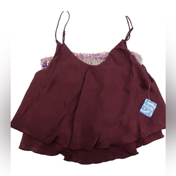 Free People “Turn it On” Cami
Tank Size Medium Plum Vetiver nwt - Picture 3 of 5